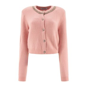 [해외배송] 셀프포트레이트 엠블리쉬 핑크 가디건 AW24 079C P Pink