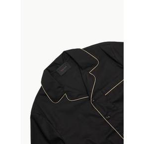 시몬로샤 26SS Fitted Piped Shirt, Black