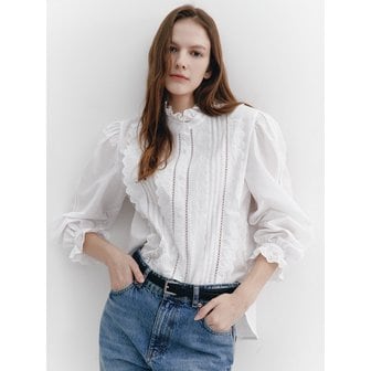 그레이데시온 Vintage Lace Blouse OFF WHITE