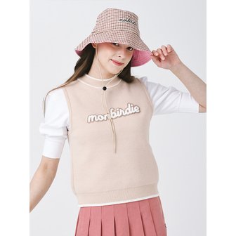 몽버디골프 기모 발열 배색 베스트 BEIGE