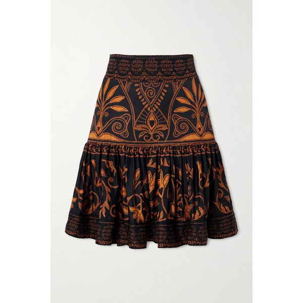 팜리오 코넬리 아이니카 자수 티어드 보일 미니 스커트 46376663162974333