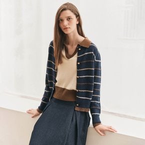 WD_Daily striped cardigan_NAVY