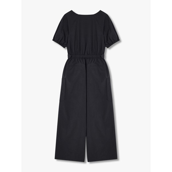 스퀘어 넥 벨티드 점프수트_블랙 7255237117