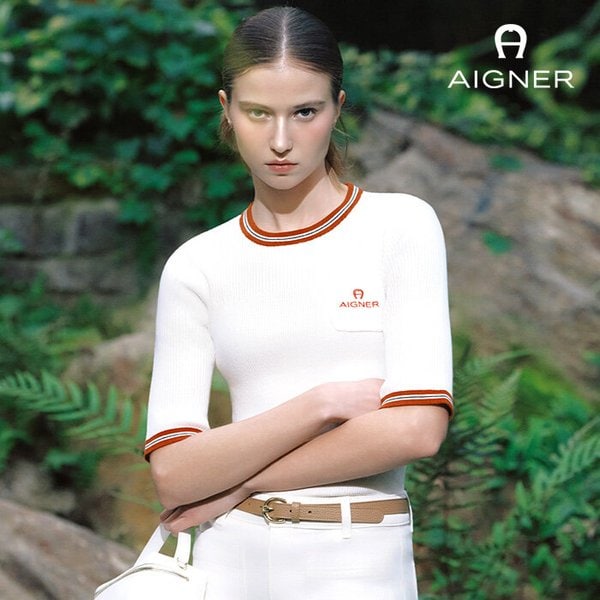 포켓 엘보 슬리브 니트탑