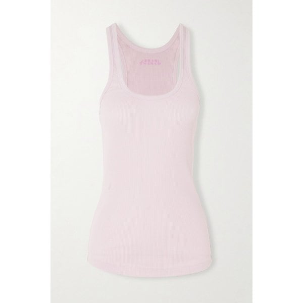 Thea 자수 리브 코튼 저지 탱크탑 46376663162989389