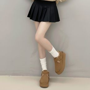 웜플리스플랫폼슈즈 스웨이드 퍼안감 캐주얼 데일리룩 겨울운동화 여성스니커즈_P409765691