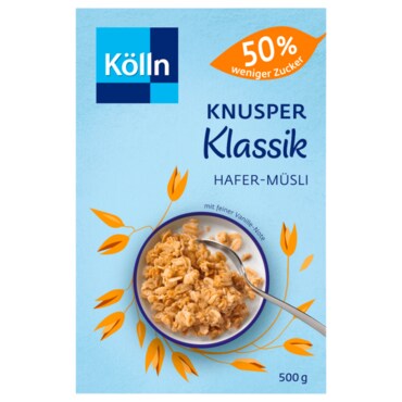  쾰른 Kolln 크런치 귀리 뮤즐리 50% 저당 500g