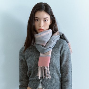 오야니 롱체크 머플러 OBFXMF09_218