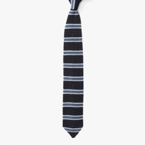 리베라노리베라노 넥타이 SILK KNIT TIE (STRIPE) BLACK LID1M80001A98