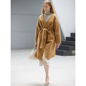 Wool alpaca minimal robe-coat