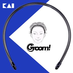 Groom 스프링형 남자머리띠 남성 헤어밴드