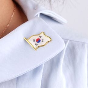 대한민국 국기 태극기 뱃지 휘날리며