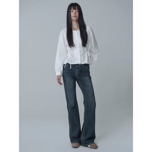 [리퍼브]BOOTCUT SEMI SPAN DENIM PANTS_VINTAGE NAVY