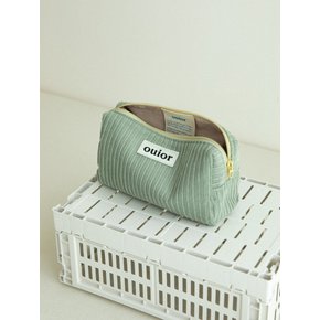 everyday pouch - corduroy warm mint