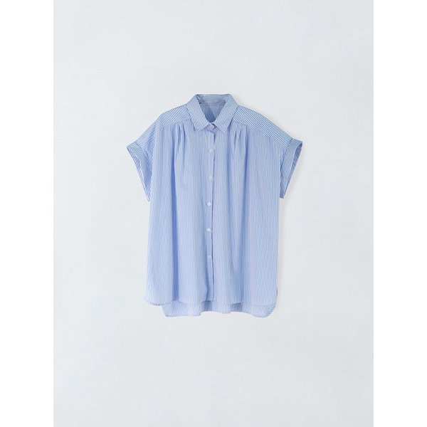 코튼 블랜디드 스트라이프 셔츠 S5HF003