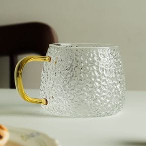 컬러 손잡이 내열 유리잔 350ml 컬러머그 컬러유리잔 컬러유리컵 모자이크컵 특이한유리컵