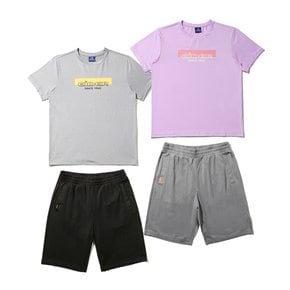 [22SS 키즈] POP 키즈 반팔 티셔츠&바지 SET, 한벌, 세트, 트레이닝복 / JUM22M81 (2COLOR)