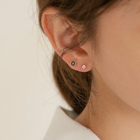 14k 블랙 큐빅 피어싱 (14k골드)(바두께1mm) PIB07