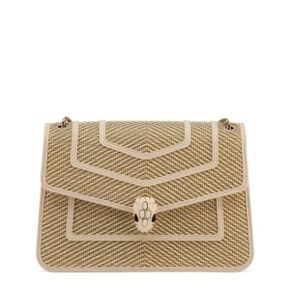 불가리 미디움 Serpenti Forever 숄더백 BEIGE 라이트 1872623