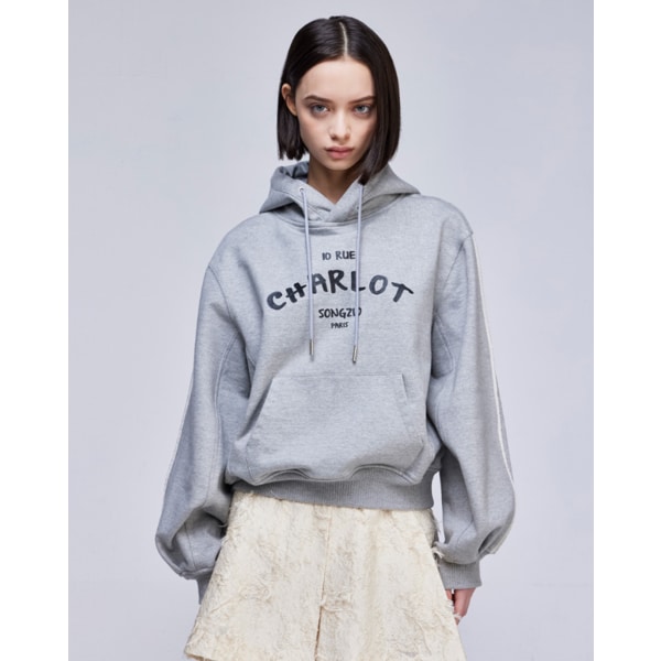 [파주점] [송지오우먼]송지오 컬렉션 샤를로 파리 페인터 후드 멜란지 그레이 WH2TS713MG
