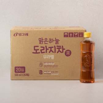 빙그레 맑은하늘 도라지  무라벨 500ml*20개입