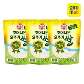 오뚜기 [본사직영] 오뚜기 씻어나온 오뚜기쌀 명품 1kg 3개