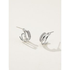 925 Mini Cubic Croissant Earrings