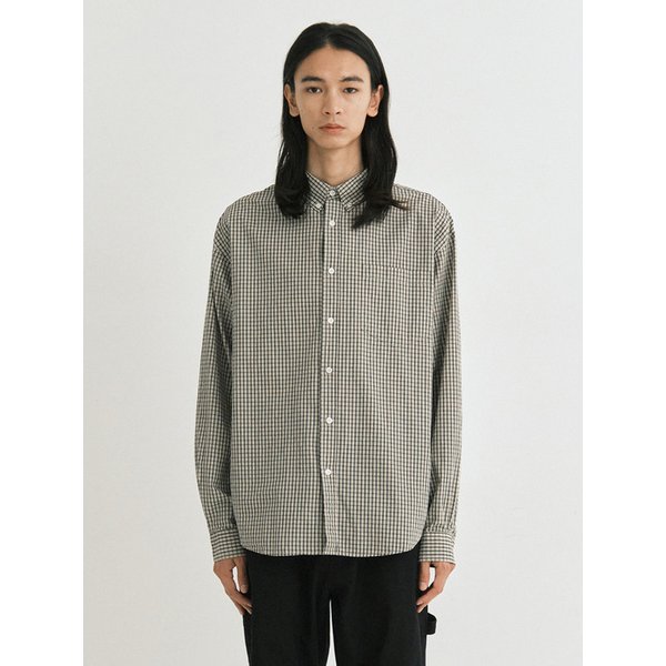 Plaid check shirt (beige check)