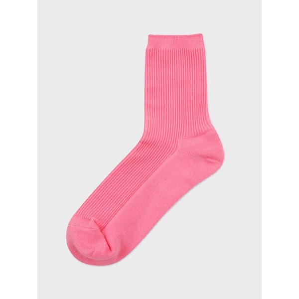 비비드 골지 립 양말(핑크)