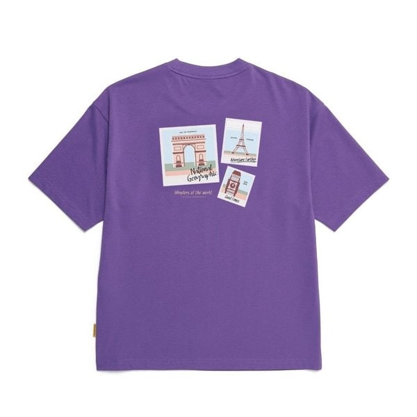 [부산점] N252UTS110 024 내셔널지오그래픽 오비스 유니 유럽 랜드마크 그래픽 세미오버핏 반팔 티셔츠