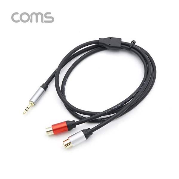 확대된 대표 (COMS) 스테레오 RCA(2선) 케이블 1M/RCA(2F)