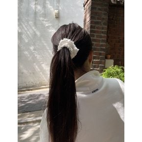 Snowflake Scrunchie_White