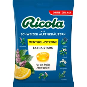 Ricola 리콜라 멘톨 레몬 캔디 엑스트라 스트롱 무설탕 75g