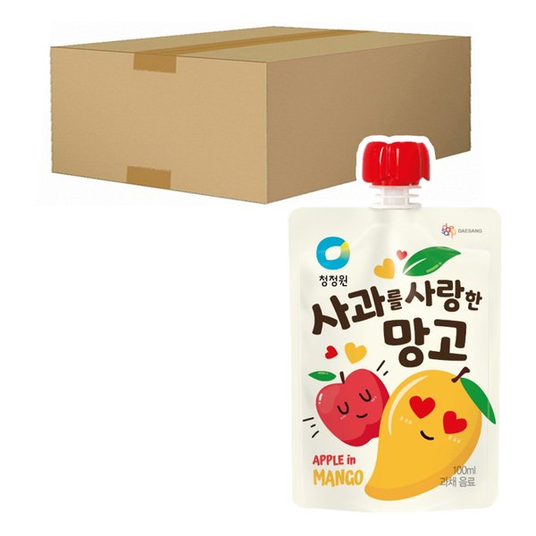 청정원 사과를 사랑한 망고 주스 100ml x 40개 - 신세계몰