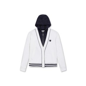 왁[WAAC]골프 (WWTBA24605IVX)Women Fake layered hoodie cardigan