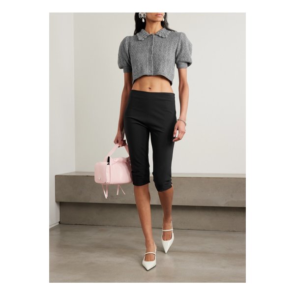 크롭 포인텔 니트 울 혼방 가디건 그레이 46376663162889019