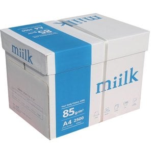  밀크 A4 85g 복사용지 1BOX 2500매/A4용지 l1