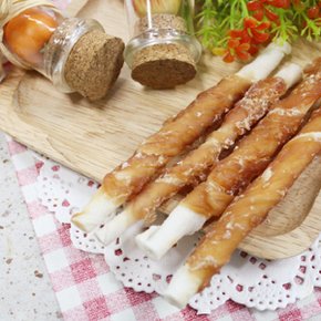 강아지 사사미 간식 리얼 닭고기 치킨 우유껌 300g