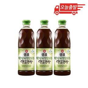 오늘출발 샘표 맛있게 염도낮은 양조간장 860ml 3개