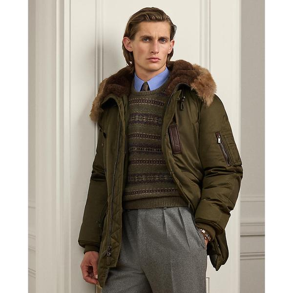 Purple Label 시얼링 트림 다운 파카 (MNPLOTW12820063301)