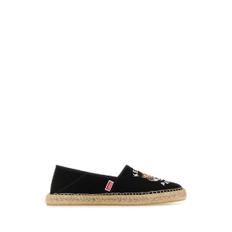 Black canvas KENZO Lucky Tiger espadrilles BLACK