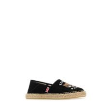 Black canvas KENZO Lucky Tiger espadrilles BLACK