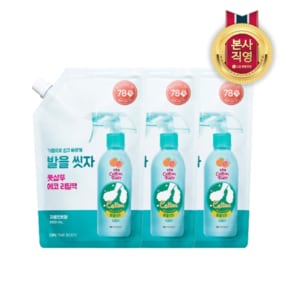 온더바디 코튼풋 발을씻자 풋샴푸 리필 자몽 500ml x 3개