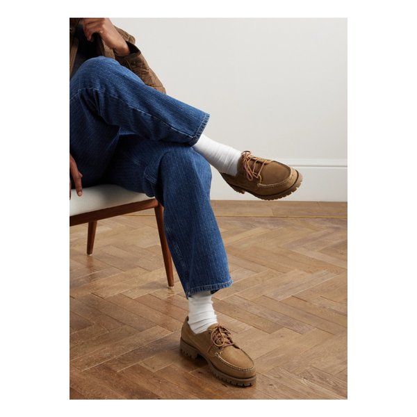 애스쿡 가죽 트리밍 왁스 스웨이드 보트 슈즈 뉴트럴 46376663162884793