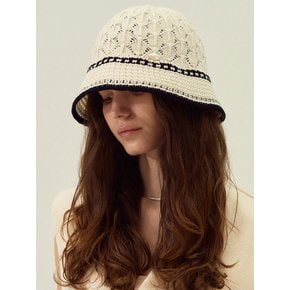 Leaf crochet bucket hat_3color