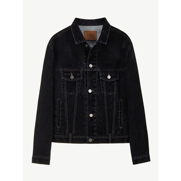 VELVET DENIM TRUCKER JACKET_MYSTIC BLUE