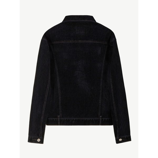 VELVET DENIM TRUCKER JACKET_MYSTIC BLUE