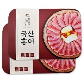 [S][백년수산] 국산 홍어 1kg x 2팩 + [증정] 용기초장 4개+홍어뼈2개