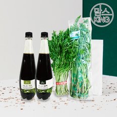 신선마을 적석산 미나리 식초 1000ml +원액 1000ml 세트