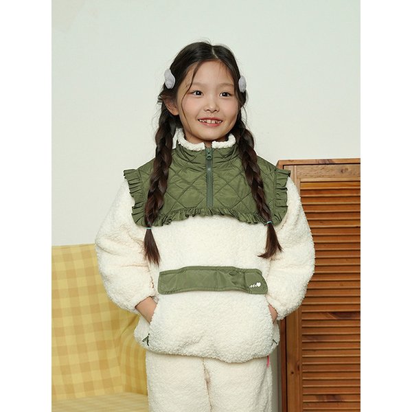 [KIDS] Ruffle Fleece Pants_Khaki